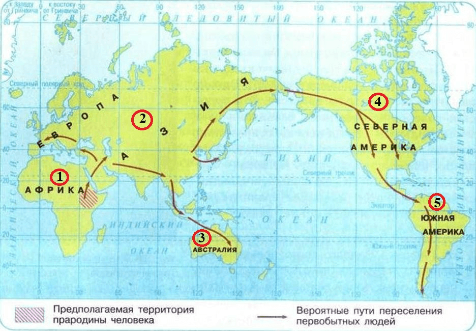 Карта заселения земли