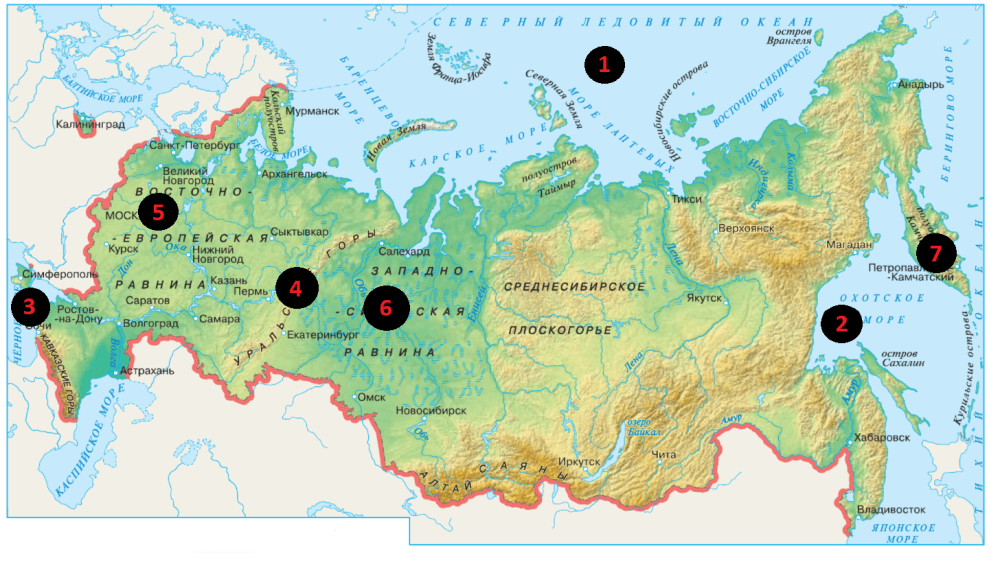 Карта сибирские просторы