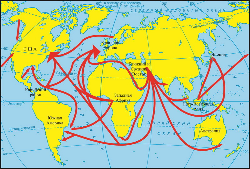 Морские торговые пути карта