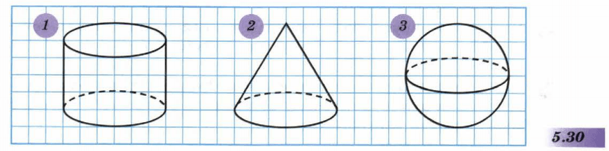 Показать на рисунках виды симметрий цилиндра конуса и шара