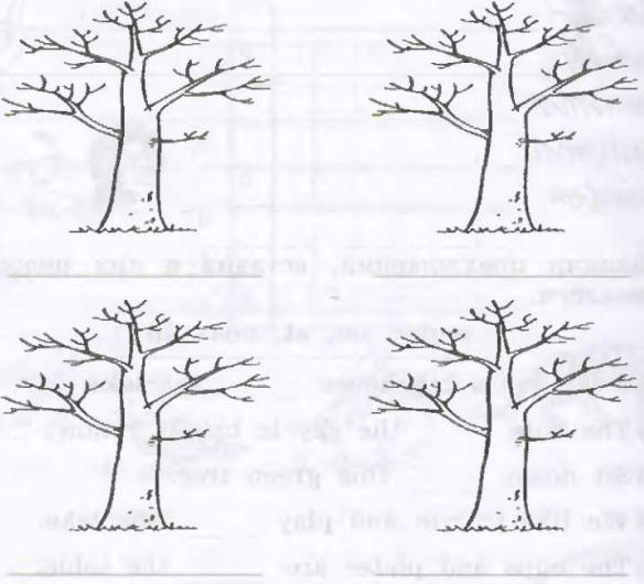 Тест 4 дерева. Дорисовать дерево. Дорисуй дерево. Деревья в Разное время года задания. Как выглядят деревья в разные времена года.