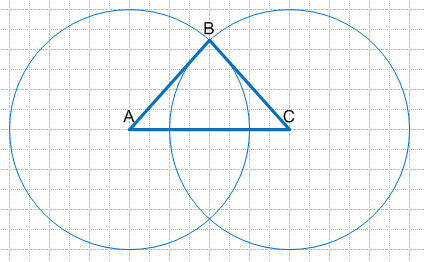 Как рисовать треугольник с помощью циркуля